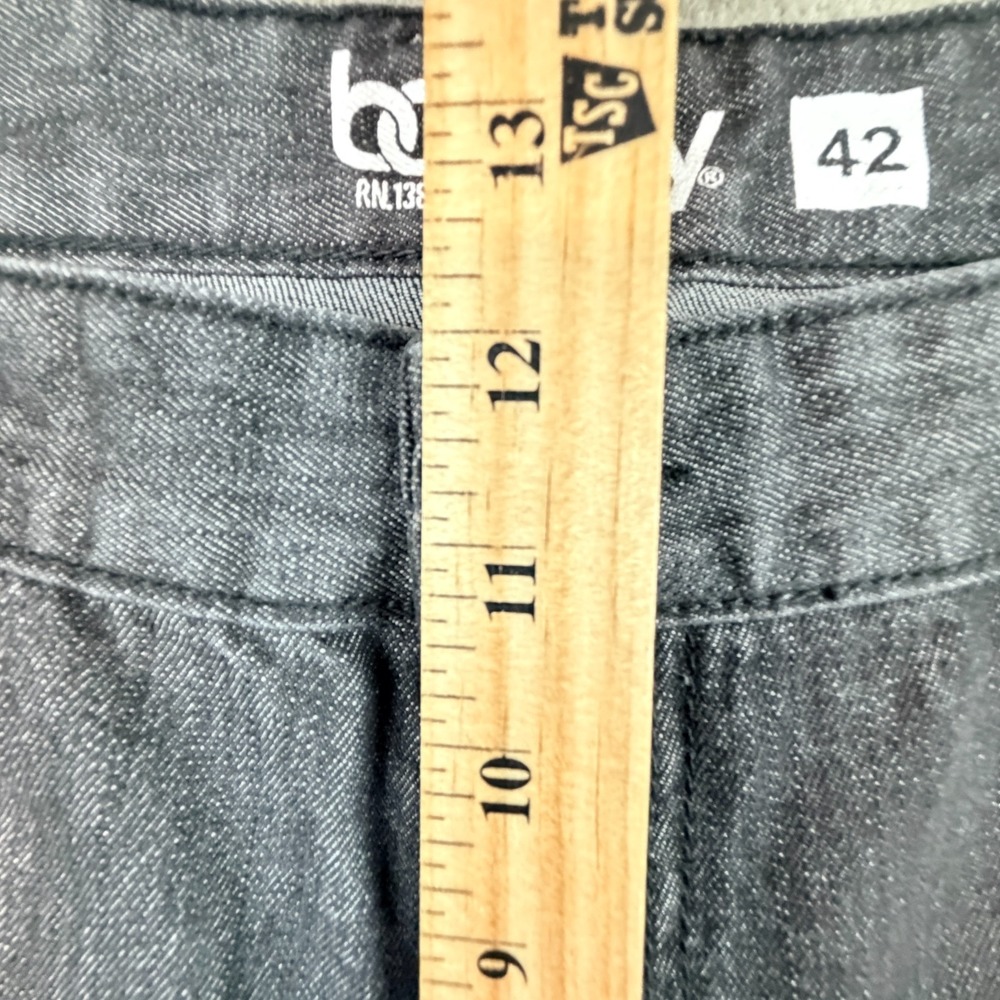 Born Fly Jeans Mens 42x33 Black Discharge Baggy Leg Patches Y2K Streetwear - Picture 6 of 16